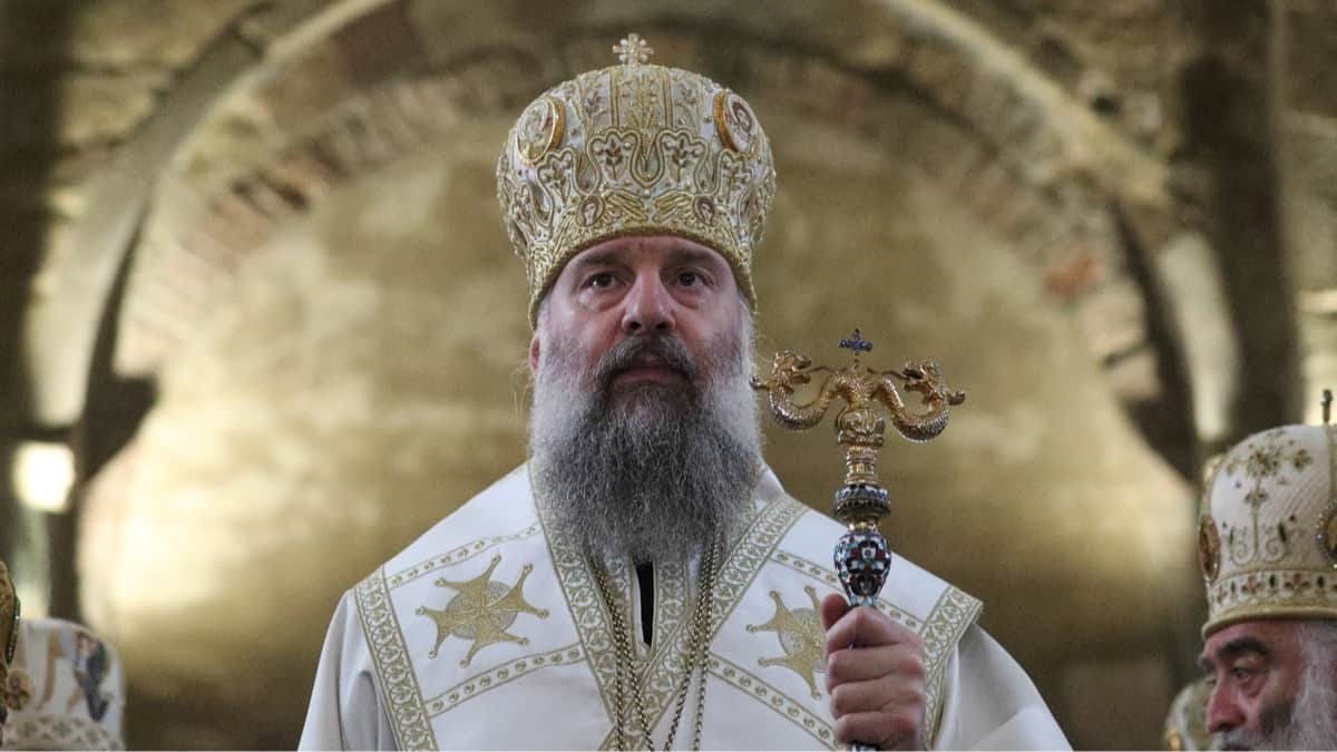 Новоизбранный патриарх Грузинской православной церкви Шио III во время церемонии интронизации в соборе Светицховели в Мцхете, Грузия, 12 мая 2026 года. Фото: Irakli Gedenidze / Reuters / Scanpix / LETA