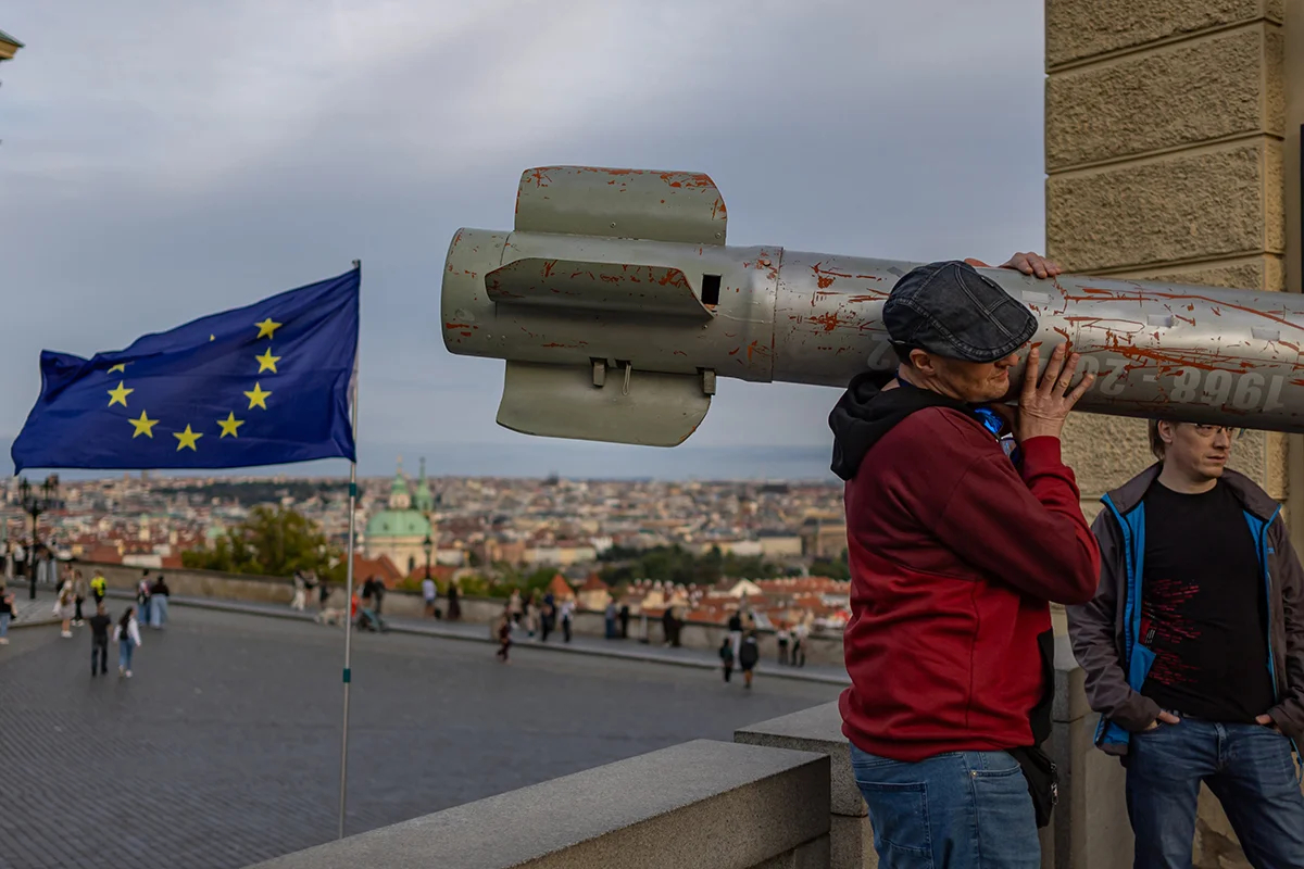Митинг в поддержку Украины в Праге, 13 сентября 2025 года. Фото: Martin Divisek / EPA
